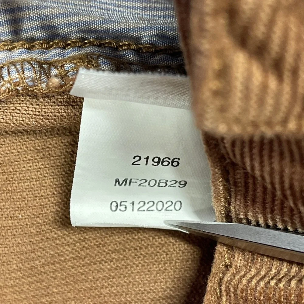 Peter Millar Corduroy Pants Mens 38 Brown Stretch Five Pocket MF20B29